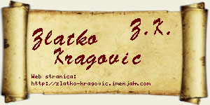 Zlatko Kragović vizit kartica